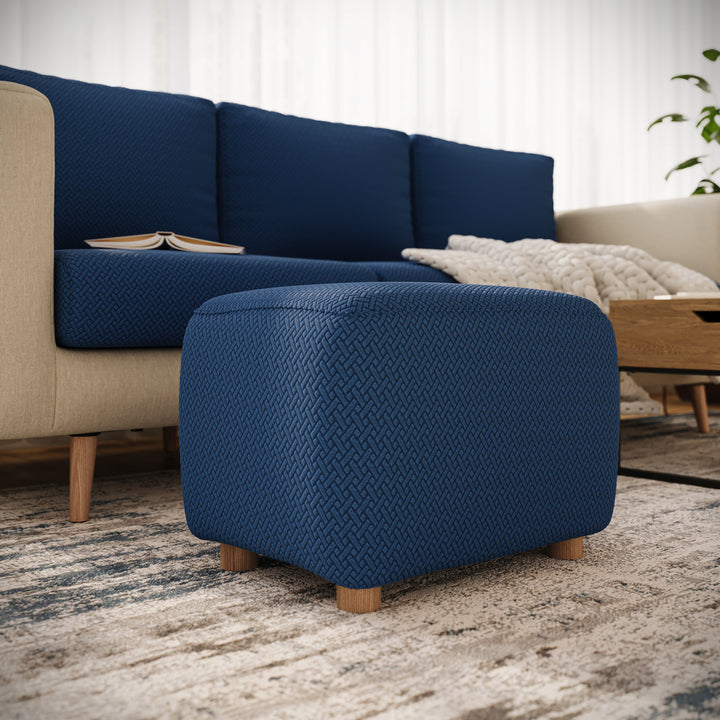 Stretch Ottoman Cover | Jacquard, 11 Colours