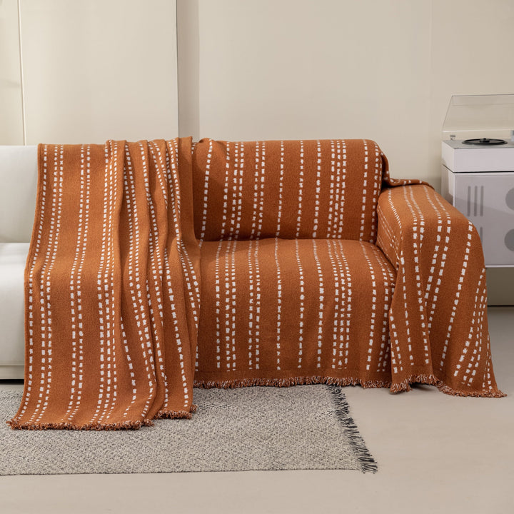 Dash Stitch Sofa Throw | Large, 180 cm Wide, 6 Colours