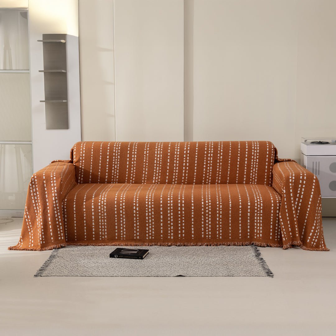 Dash Stitch Sofa Throw | Large, 180 cm Wide, 6 Colours