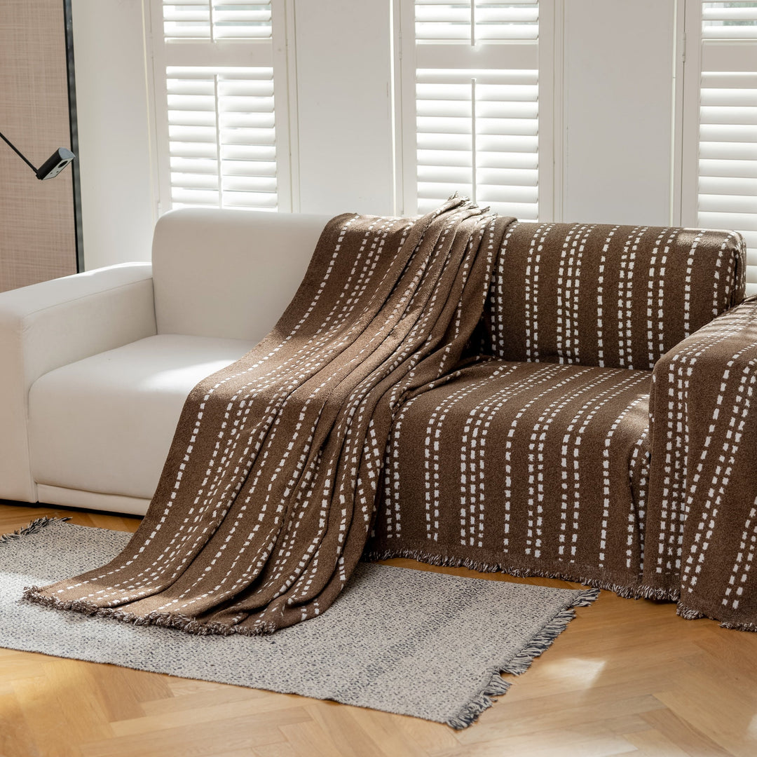 Dash Stitch Sofa Throw | Large, 180 cm Wide, 6 Colours
