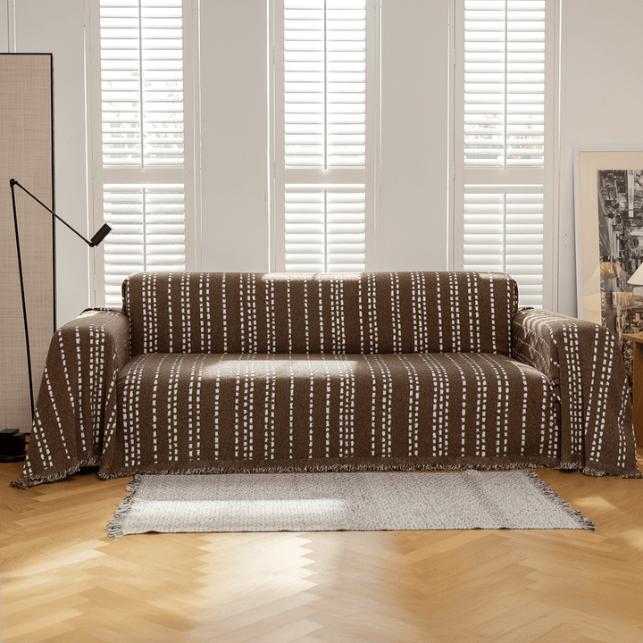 Dash Stitch Sofa Throw | Large, 180 cm Wide, 6 Colours