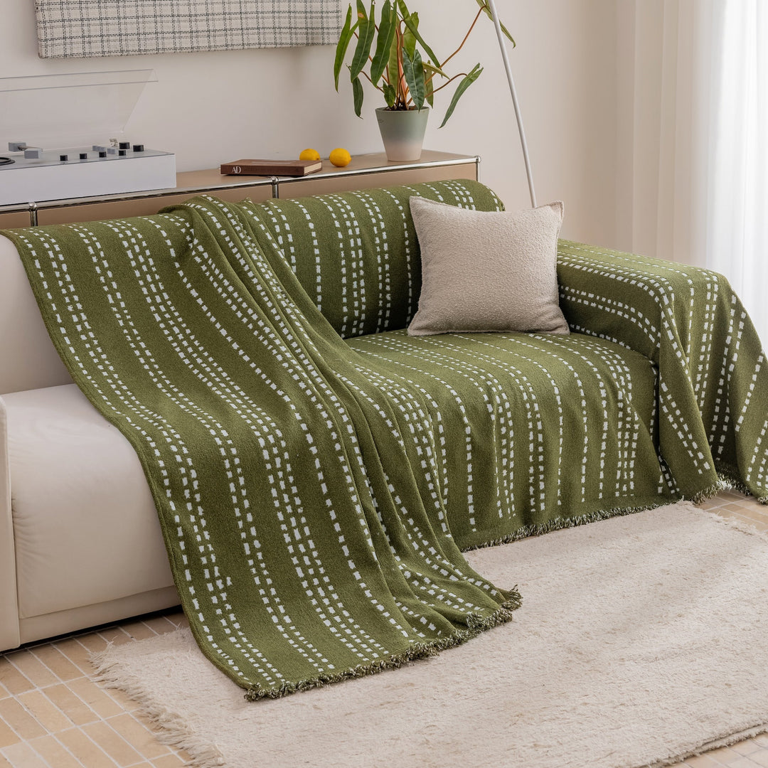 Dash Stitch Sofa Throw | Large, 180 cm Wide, 6 Colours