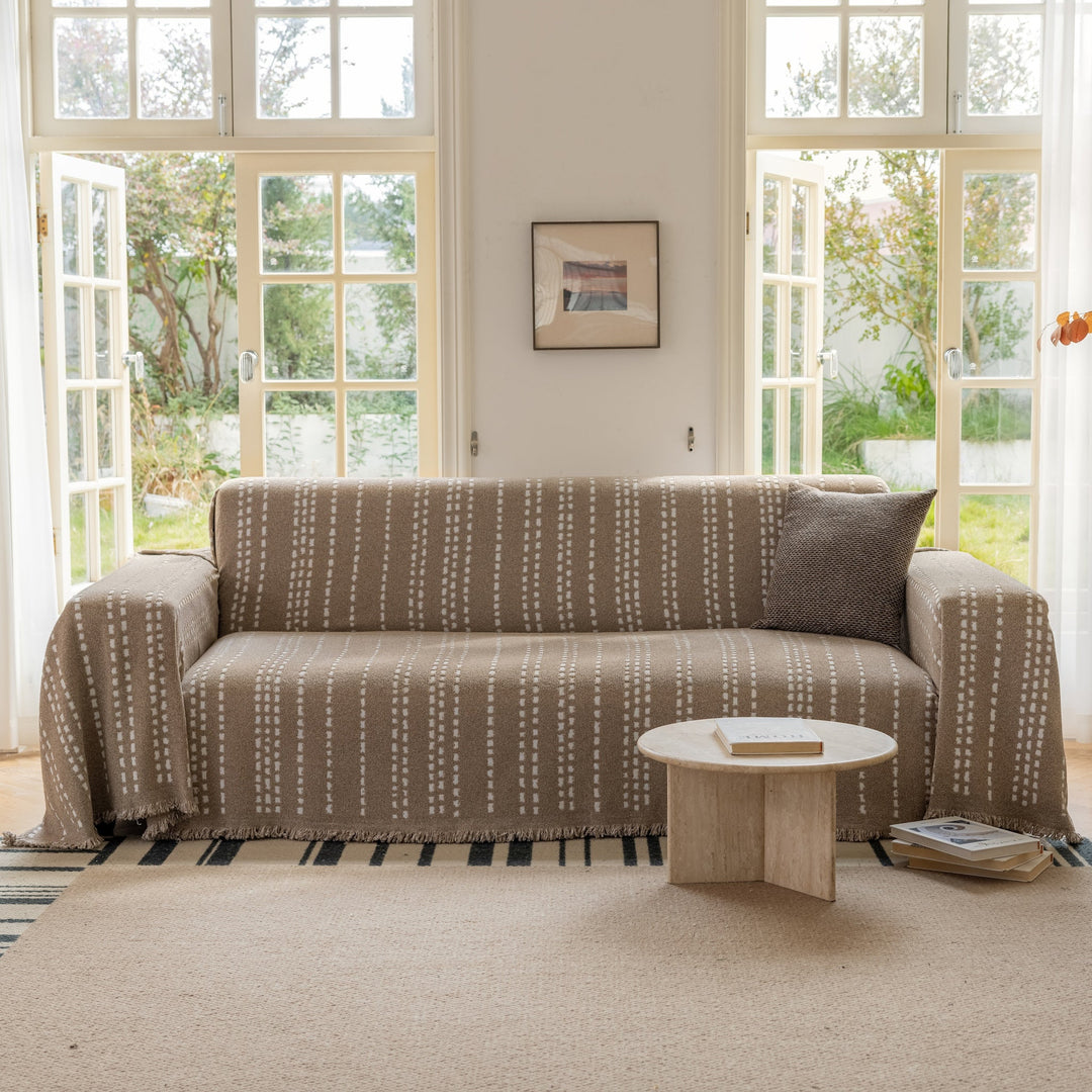 Dash Stitch Sofa Throw | Large, 180 cm Wide, 6 Colours