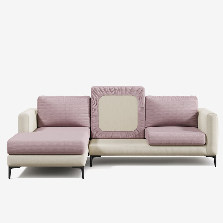 Stretch Sofa Cushion Cover | Checked Jacquard, 5 Colours