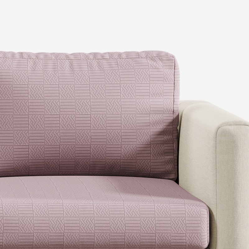 Stretch Sofa Cushion Cover | Checked Jacquard, 5 Colours