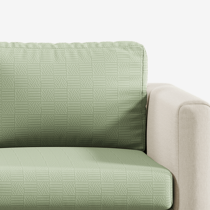 Stretch Sofa Cushion Cover | Checked Jacquard, 5 Colours