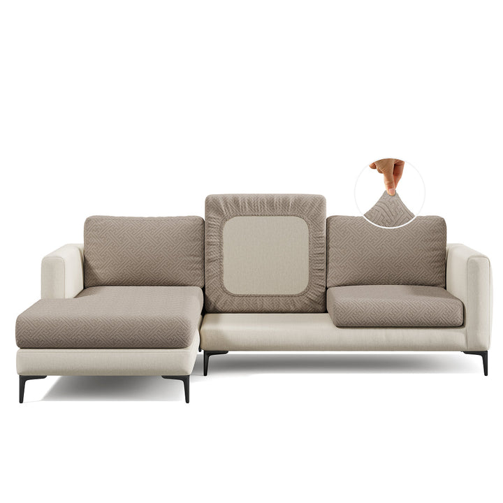 Stretch Sofa Cushion Cover | Maze Jacquard, 6 Colours