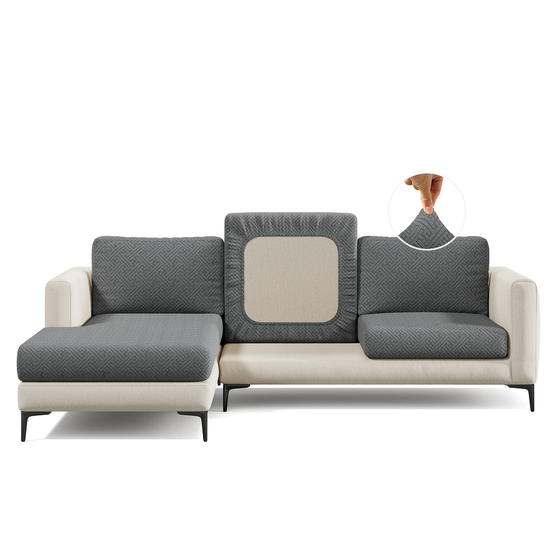 Stretch Sofa Cushion Cover | Maze Jacquard, 6 Colours