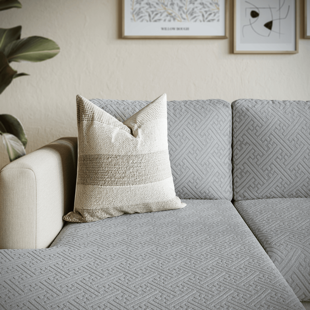 Stretch Sofa Cushion Cover | Maze Jacquard, 6 Colours