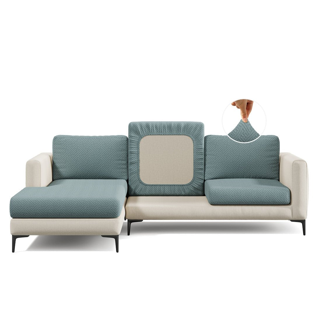 Stretch Sofa Cushion Cover | Maze Jacquard, 6 Colours