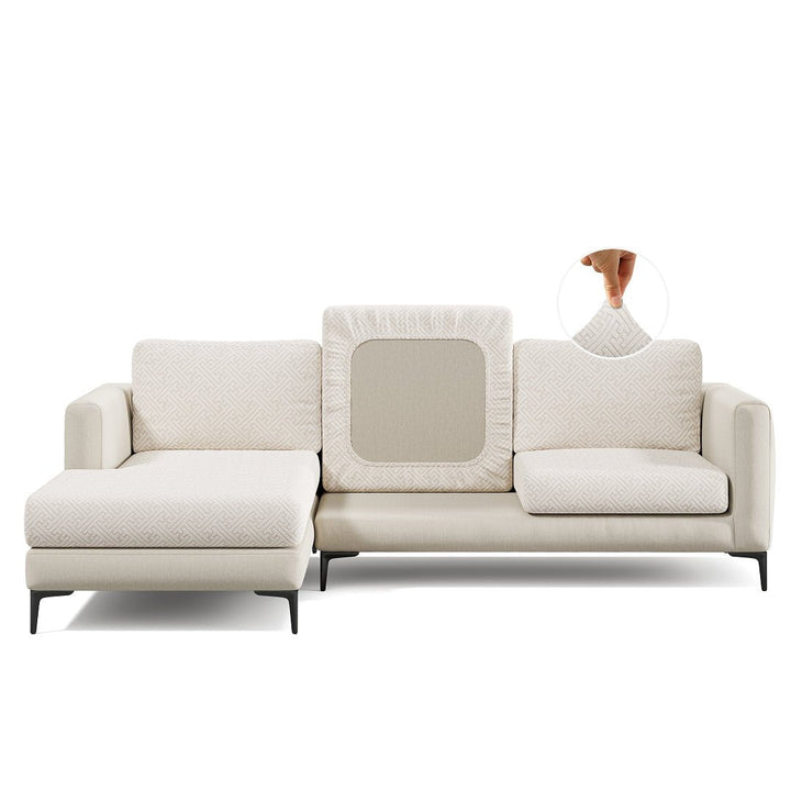 Stretch Sofa Cushion Cover | Maze Jacquard, 6 Colours
