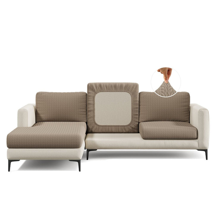 Stretch Sofa Cushion Cover | Wheat Jacquard, 10 Colours
