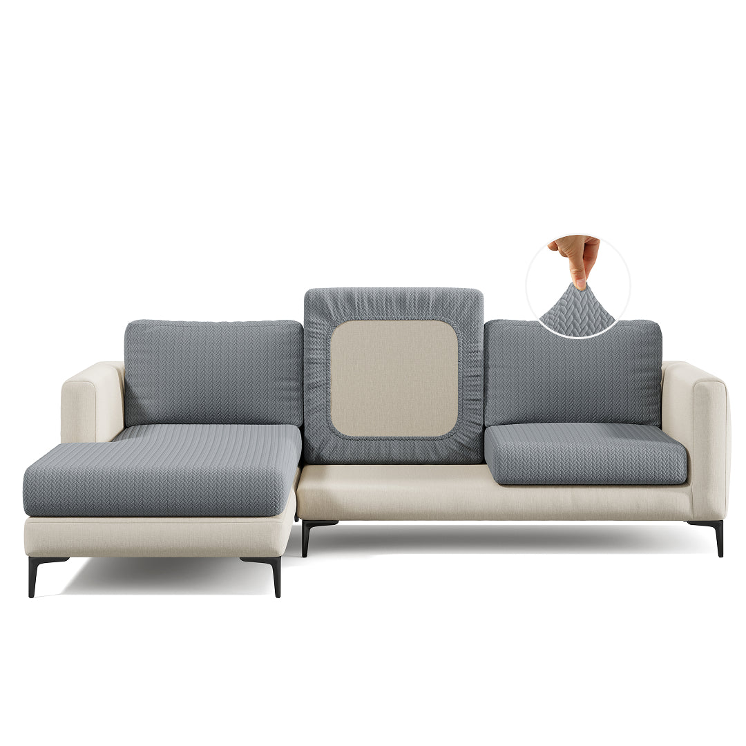 Stretch Sofa Cushion Cover | Wheat Jacquard, 10 Colours