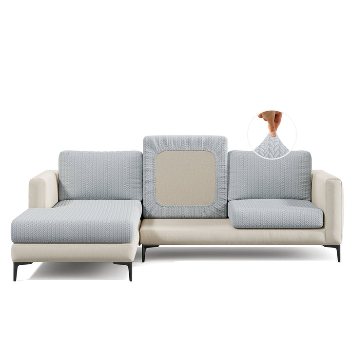 Stretch Sofa Cushion Cover | Wheat Jacquard, 10 Colours
