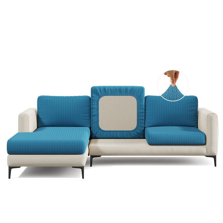 Stretch Sofa Cushion Cover | Wheat Jacquard, 10 Colours