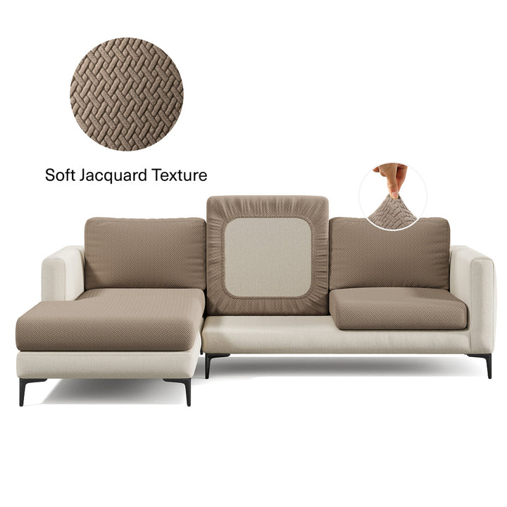 Stretch Sofa Cushion Cover | Classic Jacquard, 11 Colours