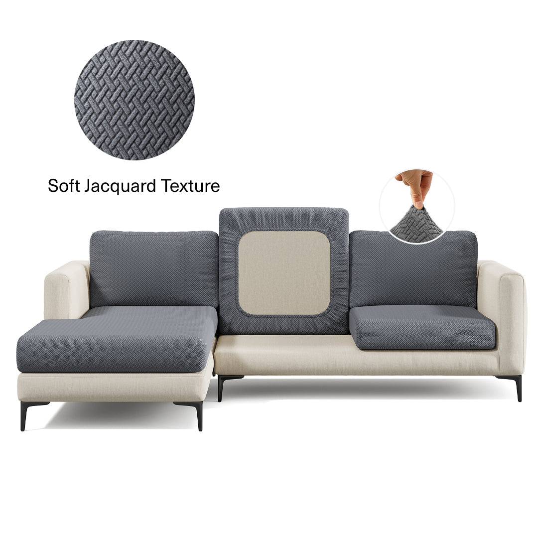 Stretch Sofa Cushion Cover | Classic Jacquard, 11 Colours