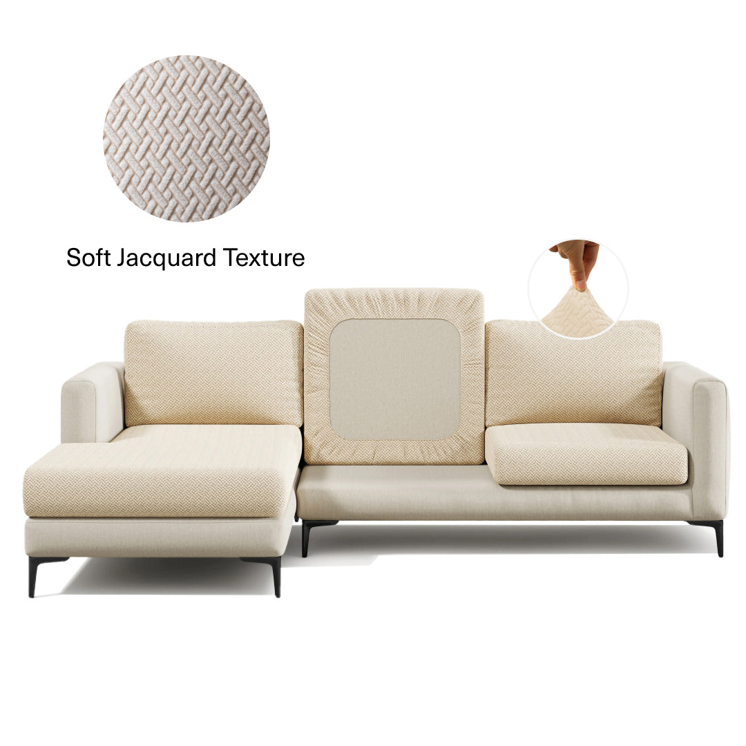 Stretch Sofa Cushion Cover | Classic Jacquard, 11 Colours