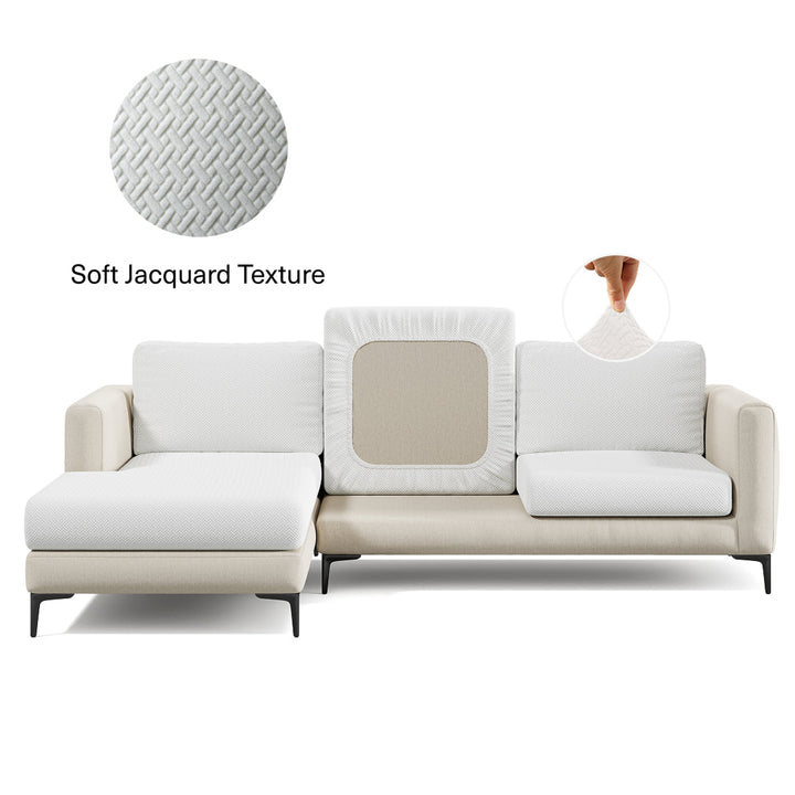 Stretch Sofa Cushion Cover | Classic Jacquard, 11 Colours