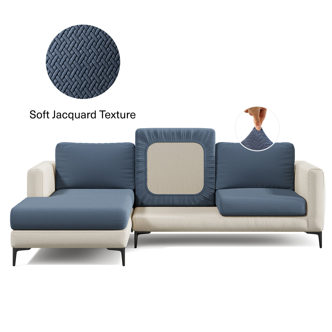 Stretch Sofa Cushion Cover | Classic Jacquard, 11 Colours