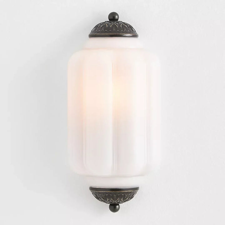 Lumi Vintage Antique Milk Glass Flush Eloise Sconce