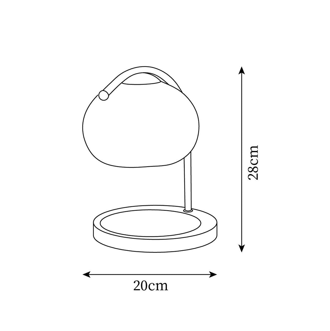 Candle Warmer Lamp with Glass Shade | Wooden Tray Base