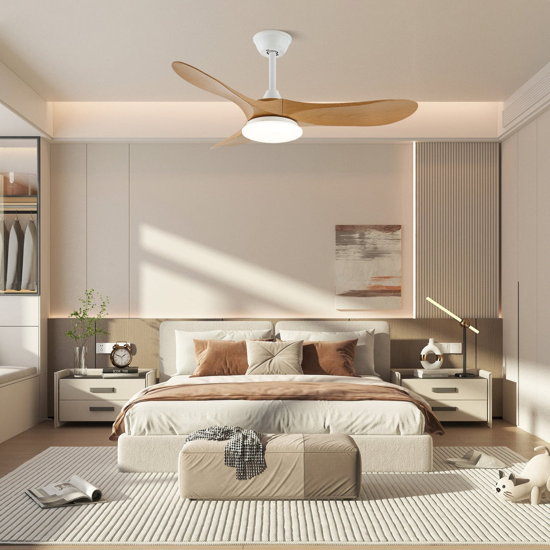 Aveline Modern Wood Ceiling Fan Light-Neutral Decor