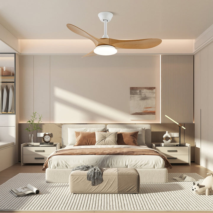 Aveline Modern Wood Ceiling Fan Light-Neutral Decor