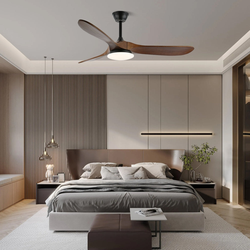 Aveline Modern Wood Ceiling Fan Light-Neutral Decor