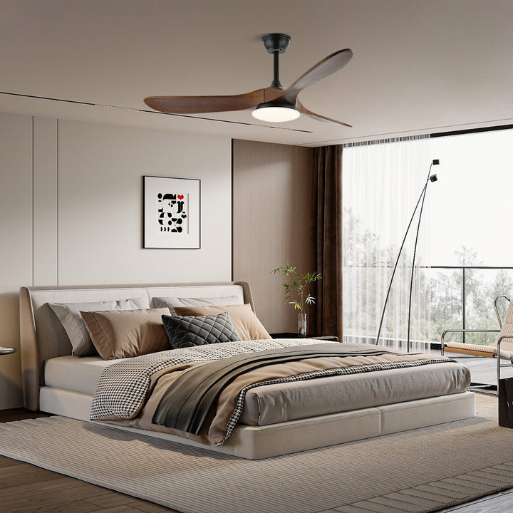 Aveline Modern Wood Ceiling Fan Light-Neutral Decor