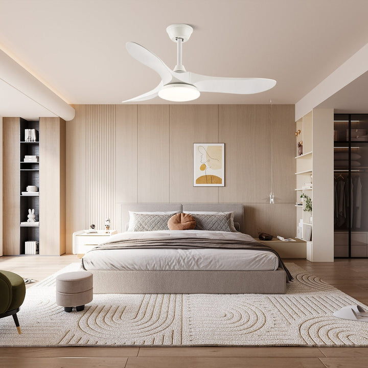 Aveline Modern Wood Ceiling Fan Light-Neutral Decor