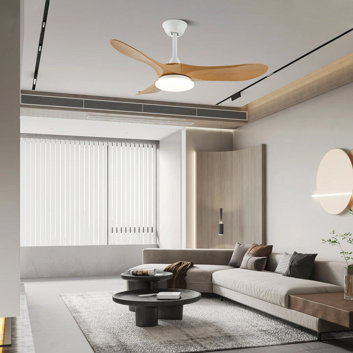 Aveline Modern Wood Ceiling Fan Light-Neutral Decor