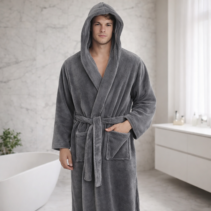Men Hooded Bathrobe image 2