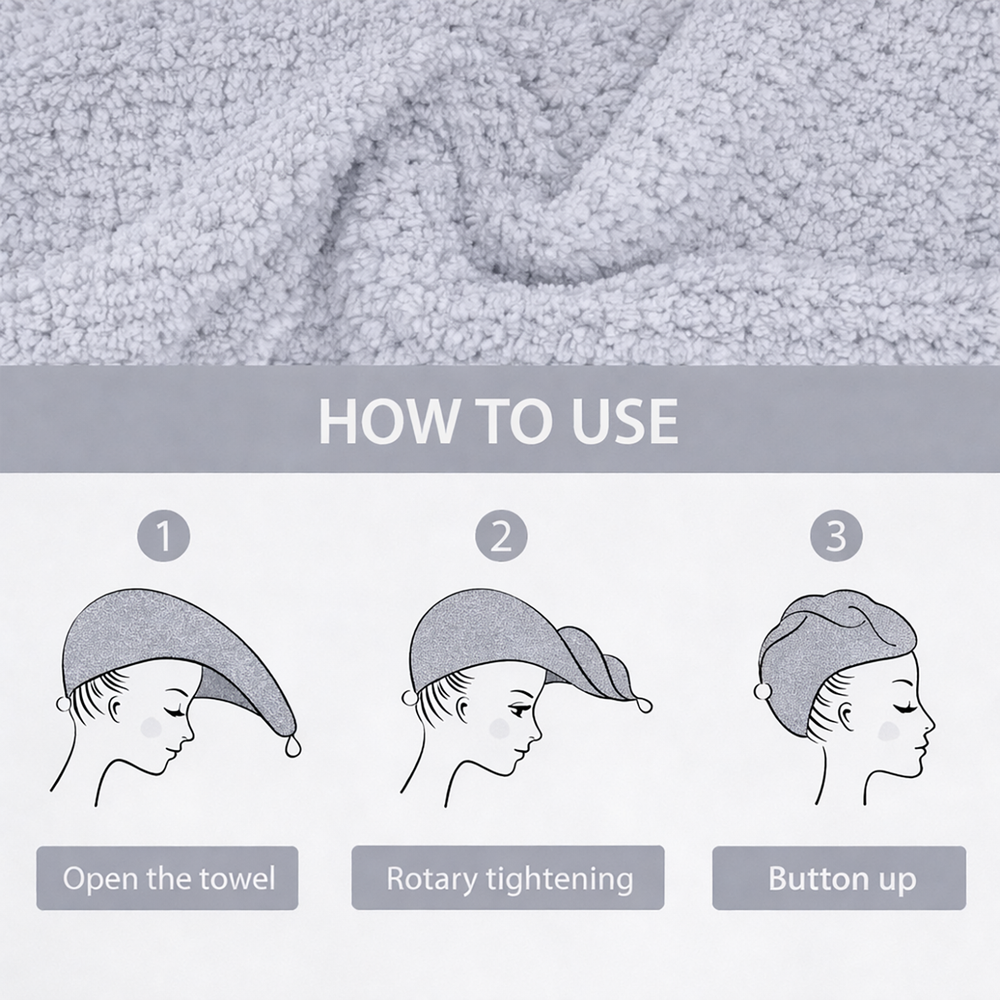 Microfiber Hair Towel Set image 2