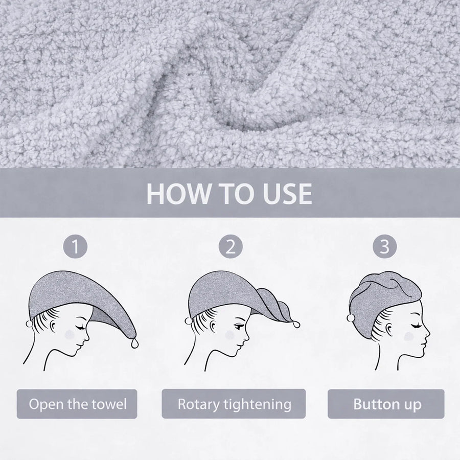 Microfiber Hair Towel Set image 2