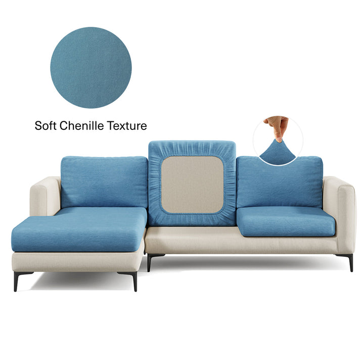 Thick Sofa Cushion Cover | Plush Chenille, 15 Colours