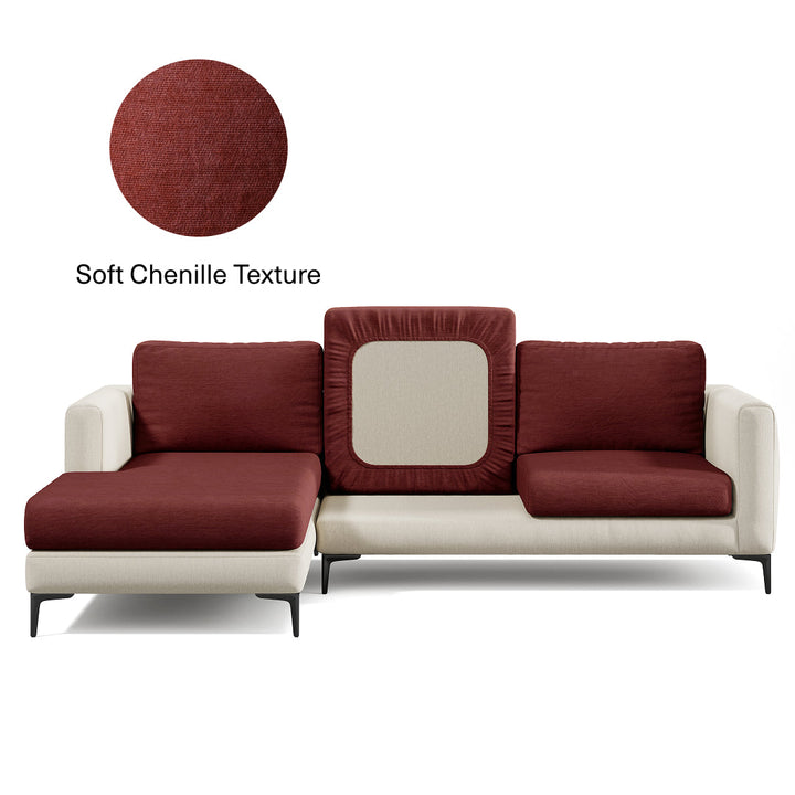 Thick Sofa Cushion Cover | Plush Chenille, 15 Colours
