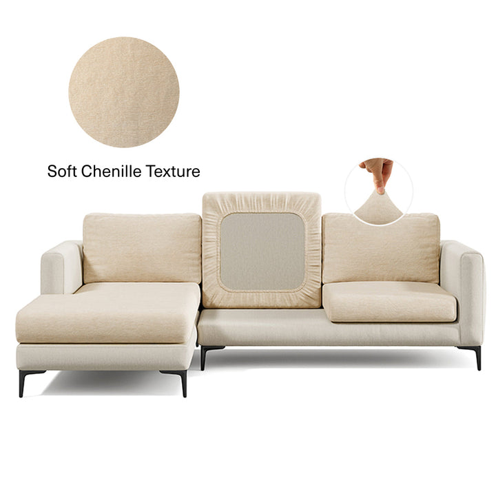 Thick Sofa Cushion Cover | Plush Chenille, 15 Colours