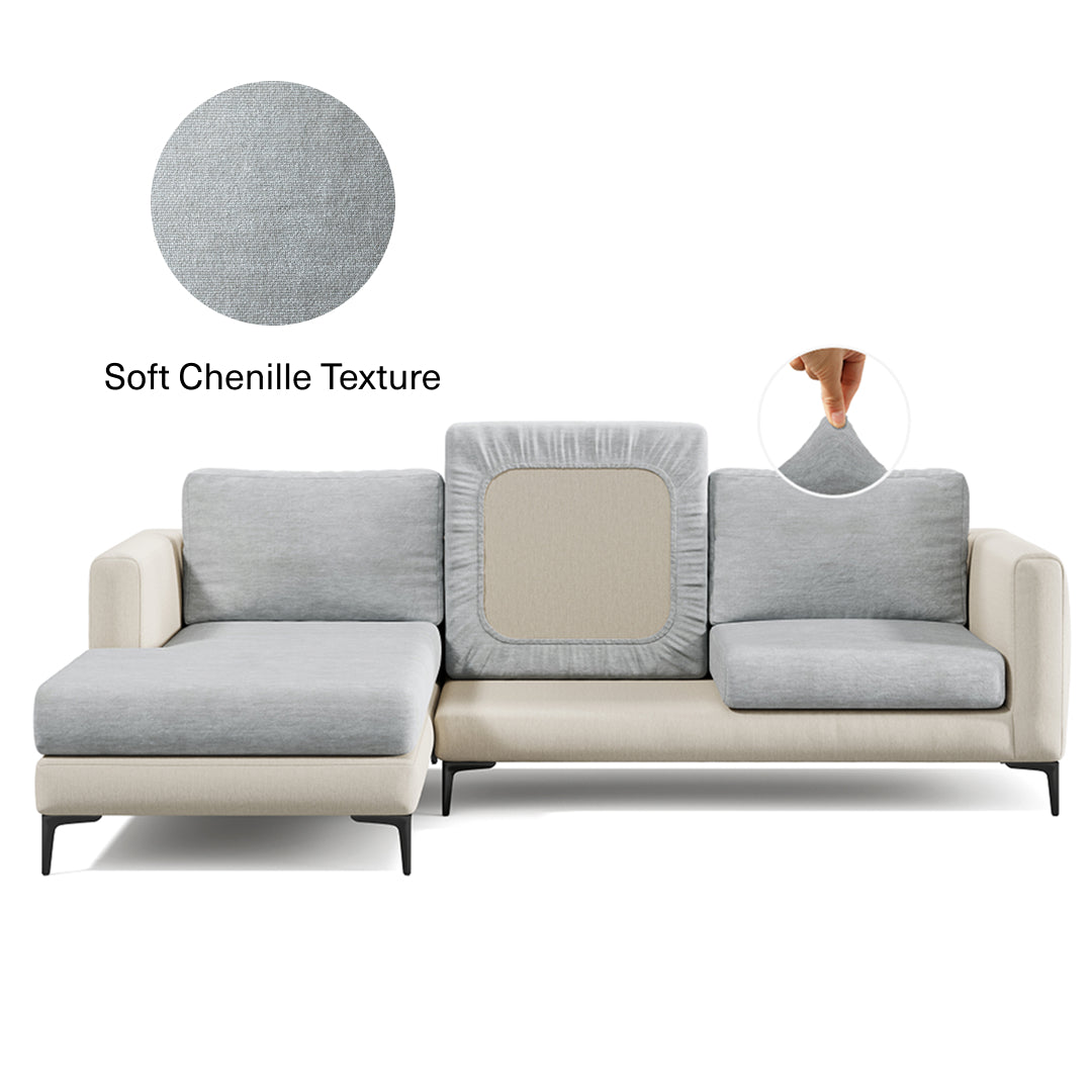 Thick Sofa Cushion Cover | Plush Chenille, 15 Colours