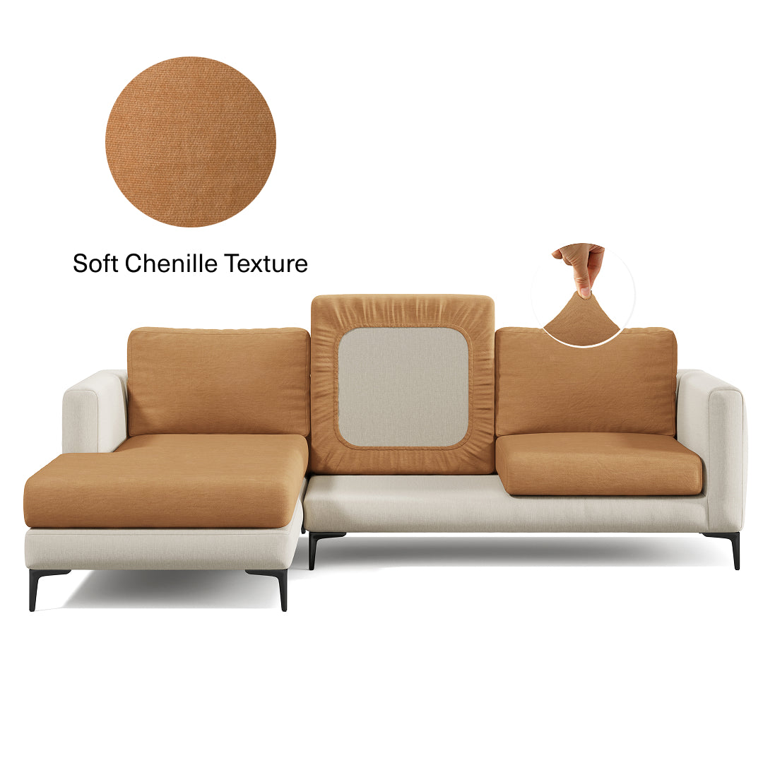 Thick Sofa Cushion Cover | Plush Chenille, 15 Colours