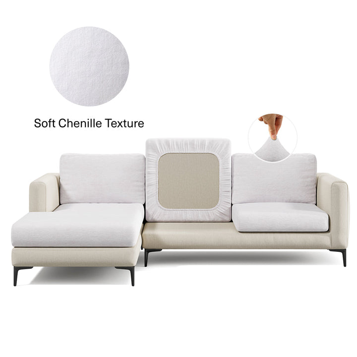 Thick Sofa Cushion Cover | Plush Chenille, 15 Colours