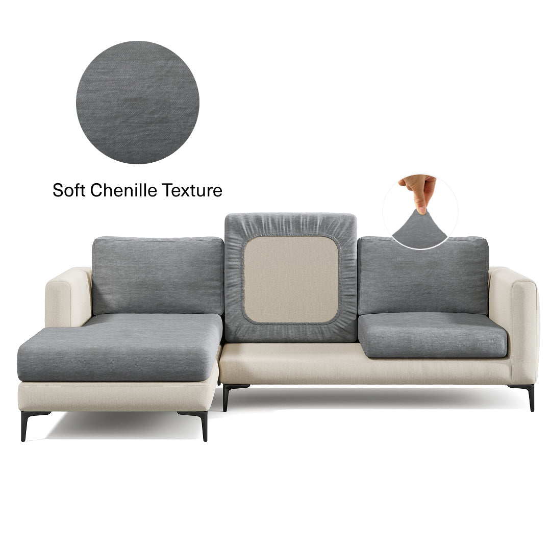 Thick Sofa Cushion Cover | Plush Chenille, 15 Colours
