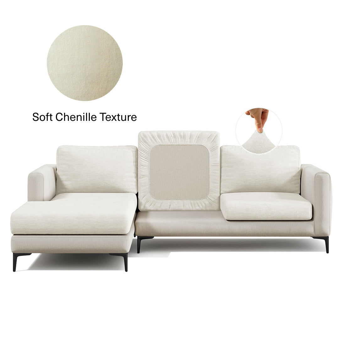 Thick Sofa Cushion Cover | Plush Chenille, 15 Colours