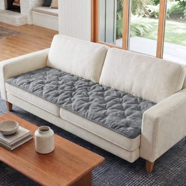 Quilted Chenille Sofa Seat Mat | Non-Slip, 2- or 3-Seater