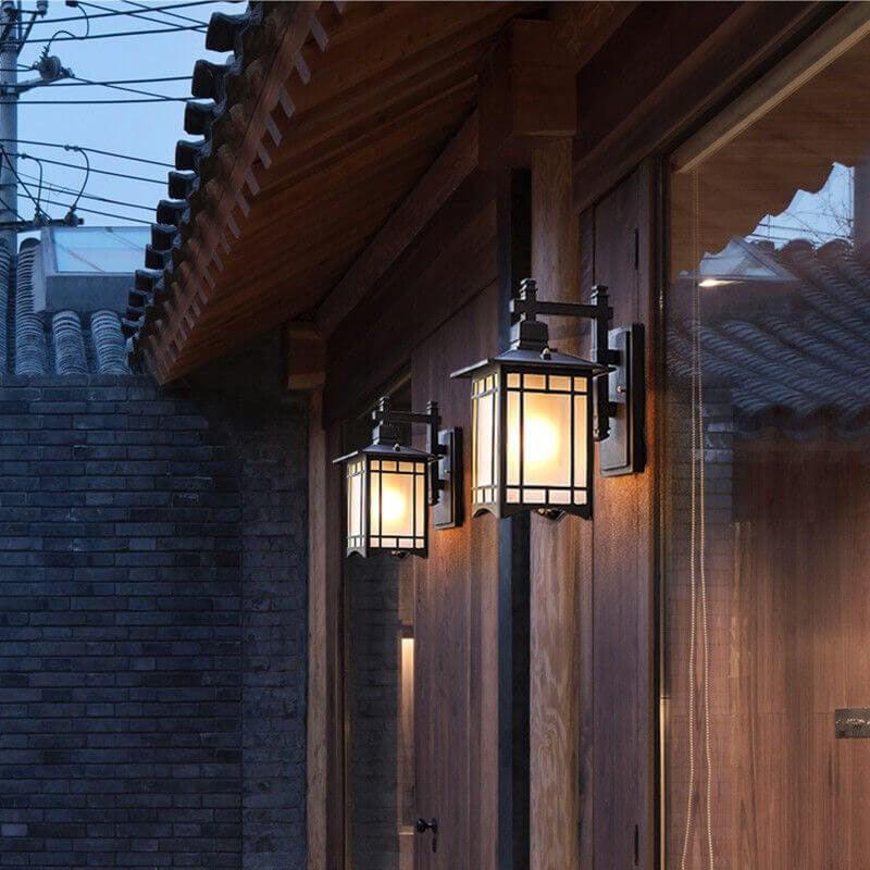 Modern Pavilion 1-Light LED Solar Wall Sconce Lamp
