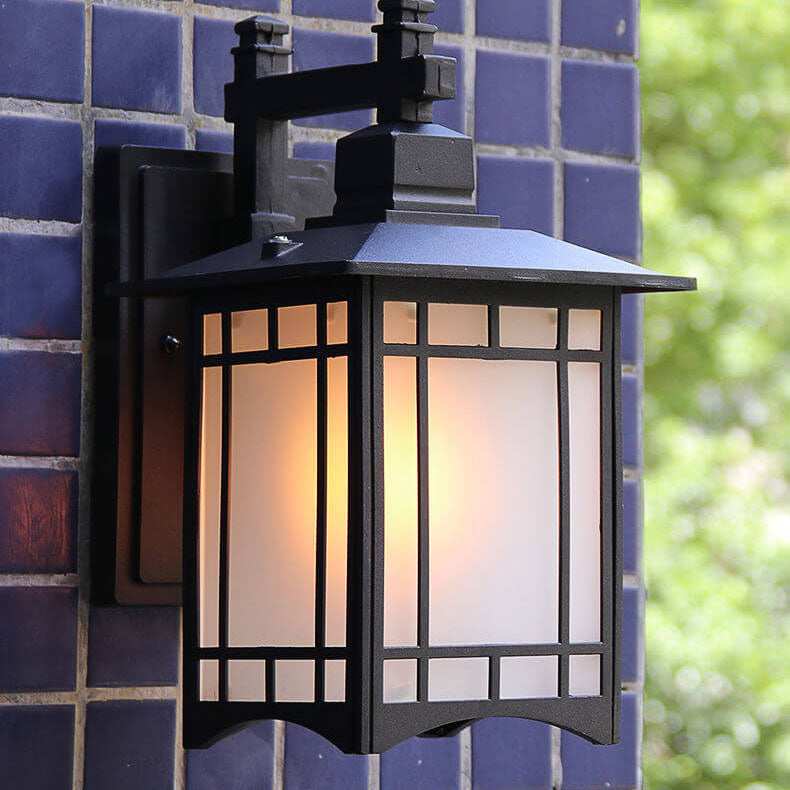 Modern Pavilion 1-Light LED Solar Wall Sconce Lamp