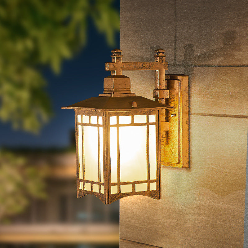 Modern Pavilion 1-Light LED Solar Wall Sconce Lamp