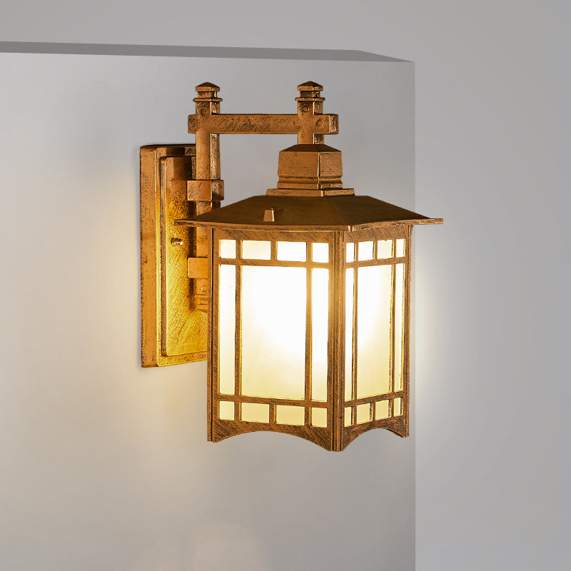 Modern Pavilion 1-Light LED Solar Wall Sconce Lamp