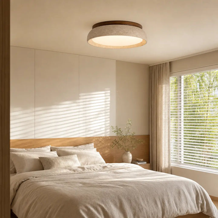 Modern Scandinavian Travertine Ceiling Light