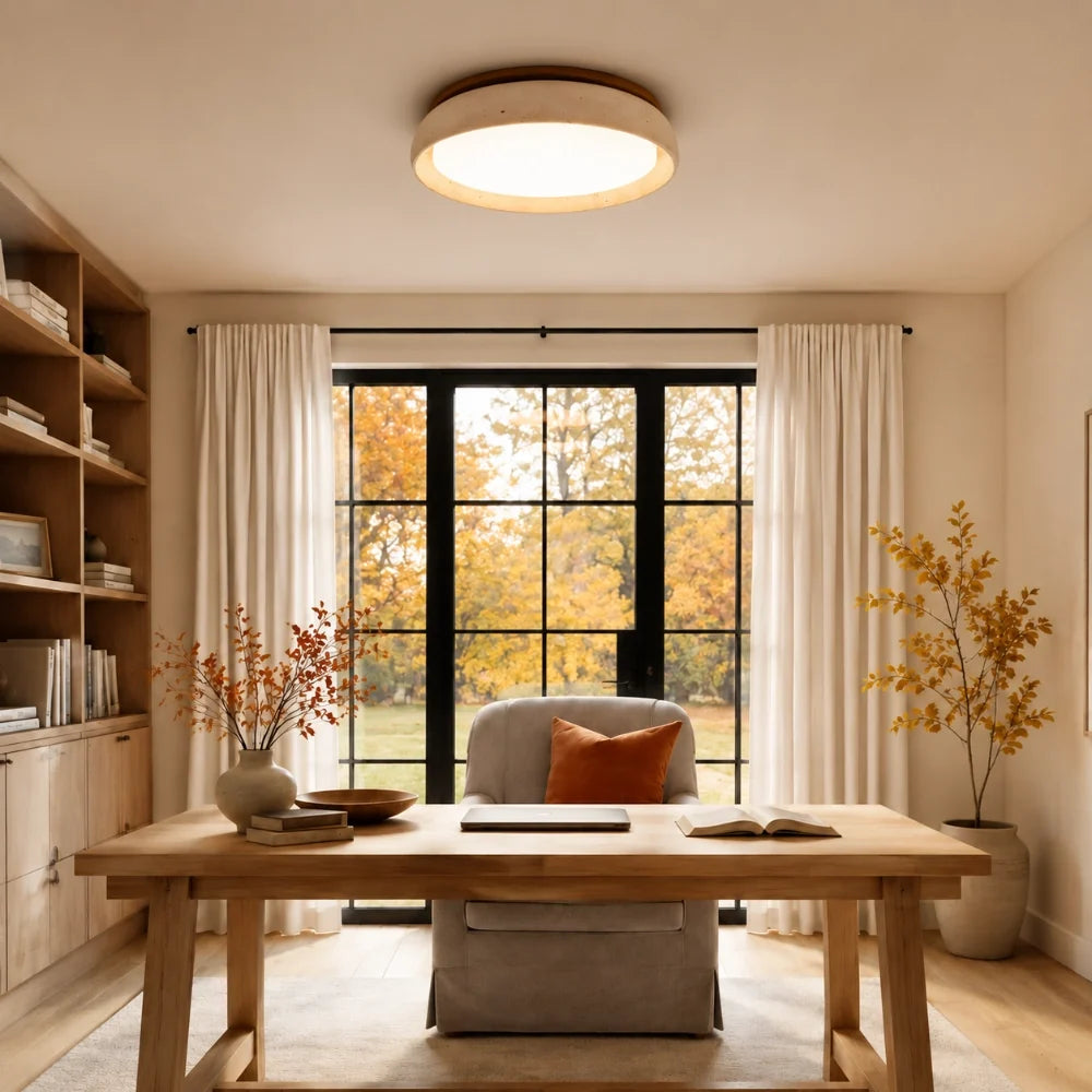 Modern Scandinavian Travertine Ceiling Light